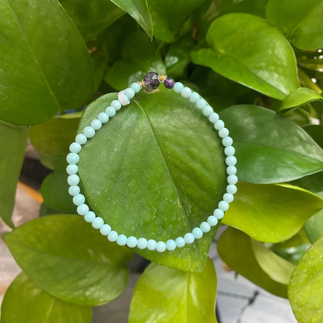 【世间臻宝】绿松石圆珠DIY水晶手串/W118/多样性发/3mm+/10