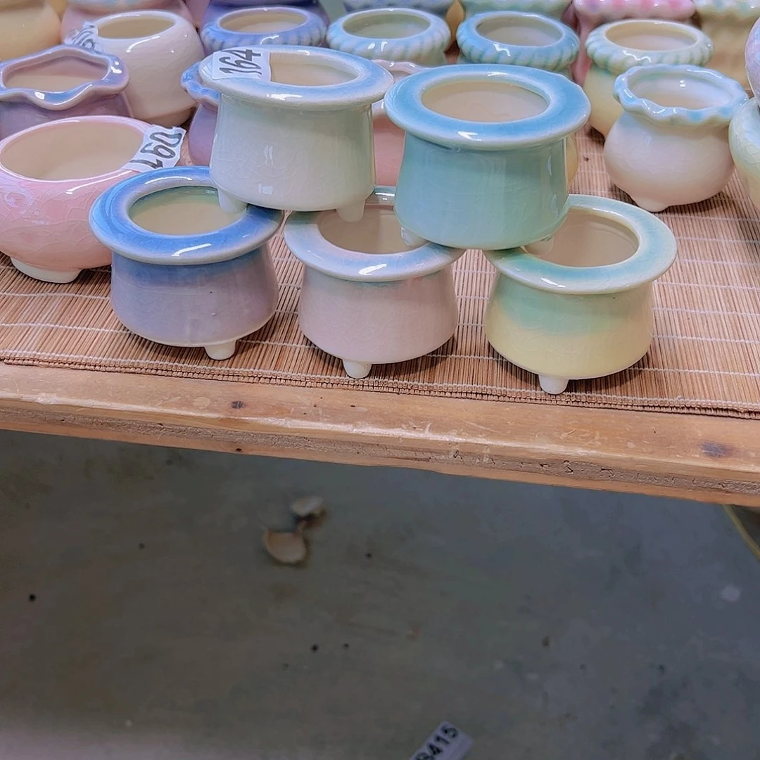 红陶陶瓷花盆当场12包邮