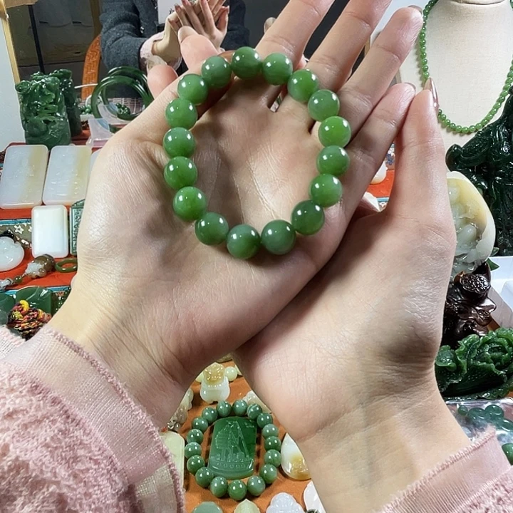 和田玉（碧玉）未镶嵌手串