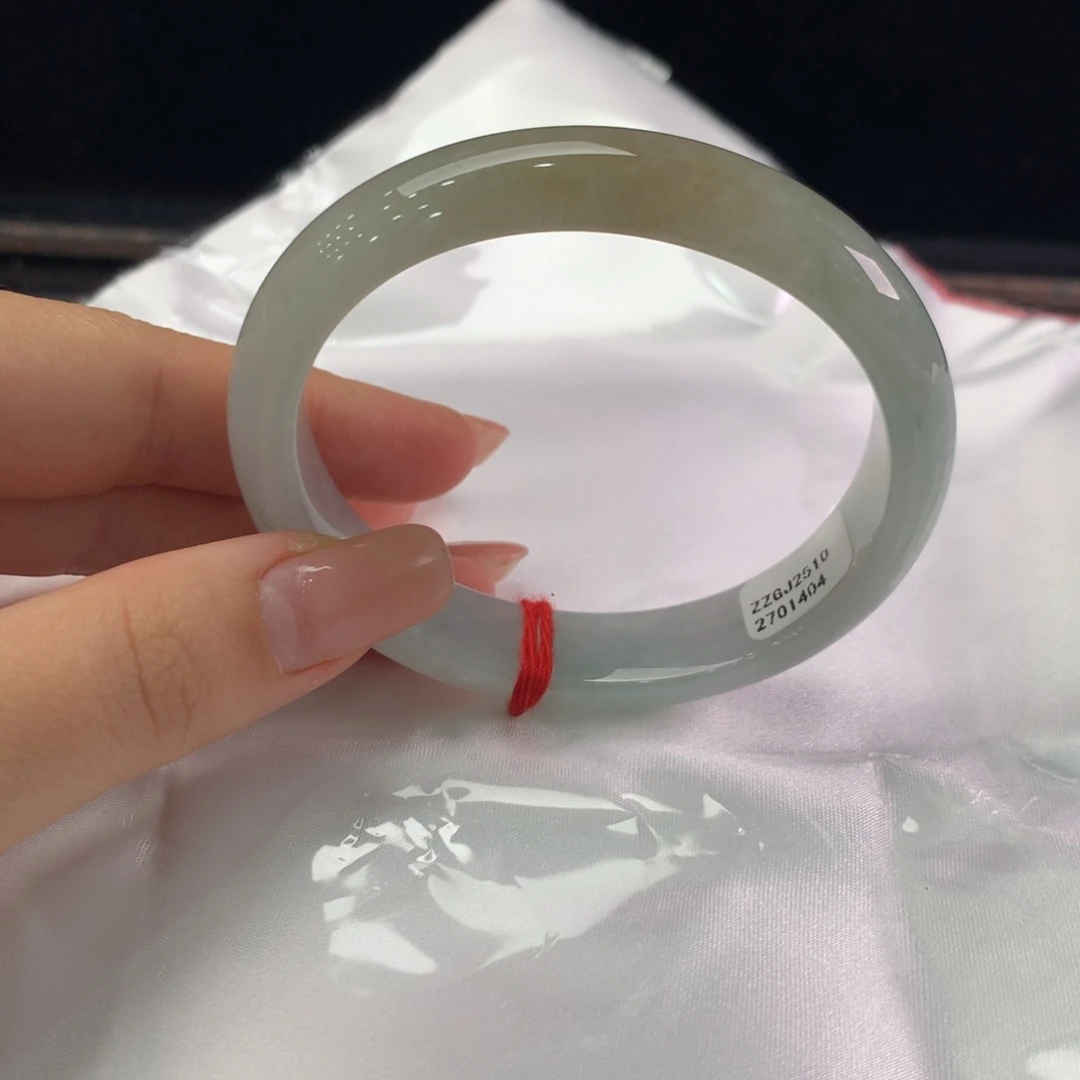 翡翠未镶嵌手镯缅甸A货翡翠 冰黄翡贵妃56 57