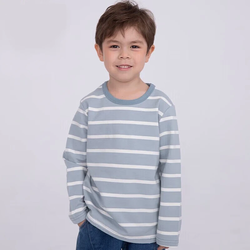 C&A童装条纹长袖T恤春款男童打底衫秋潮牌女小童春装长袖T恤上衣