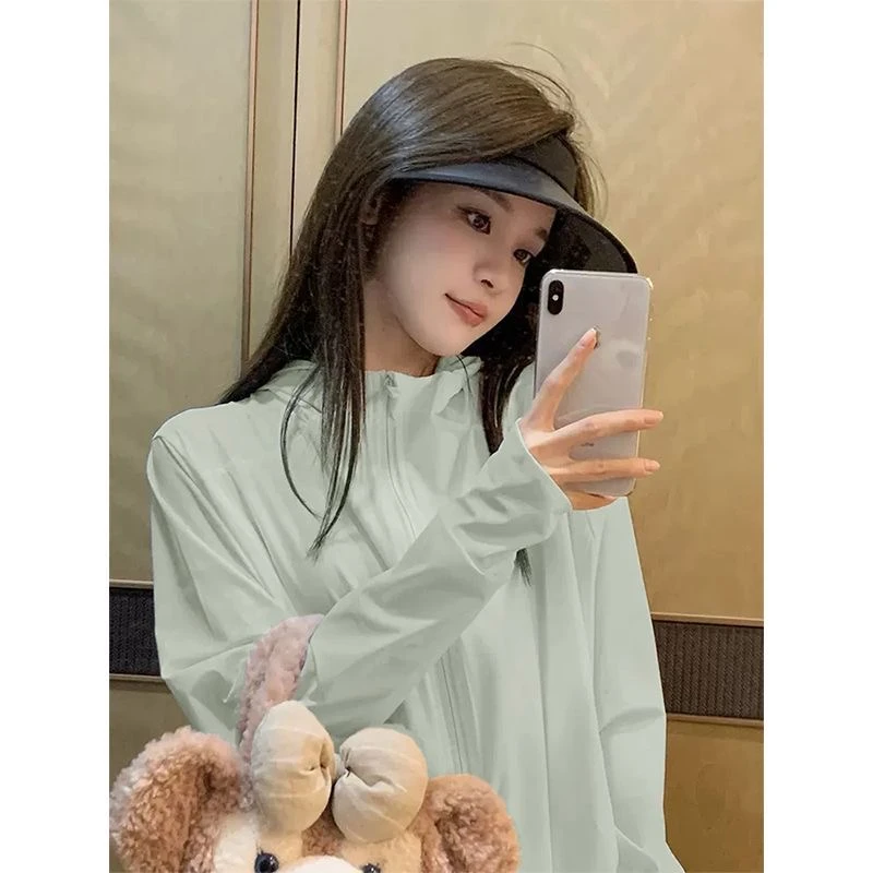 2025夏季新款防晒衣长袖凉感防紫外线户外休闲连帽通勤旅行备外套