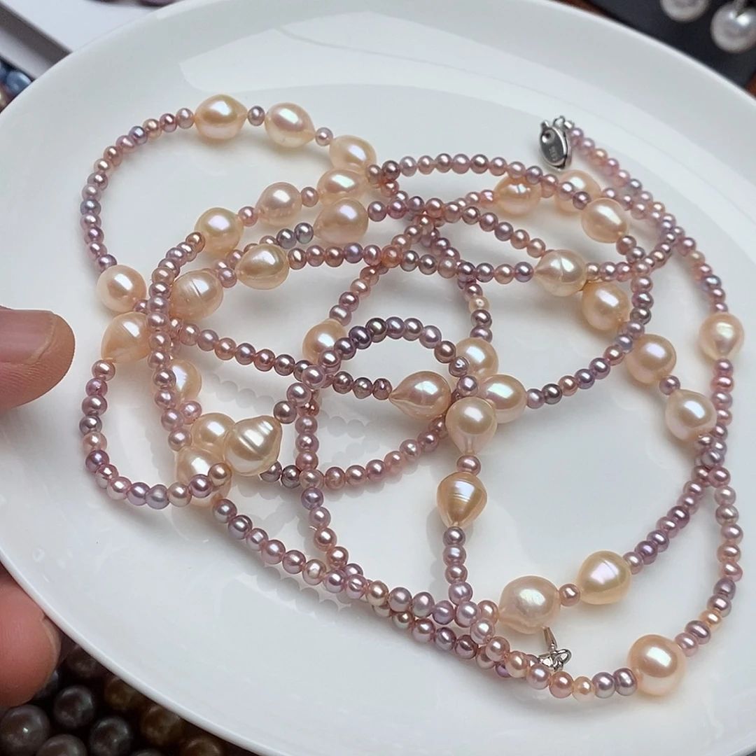 淡水珍珠颈饰银S925镶嵌