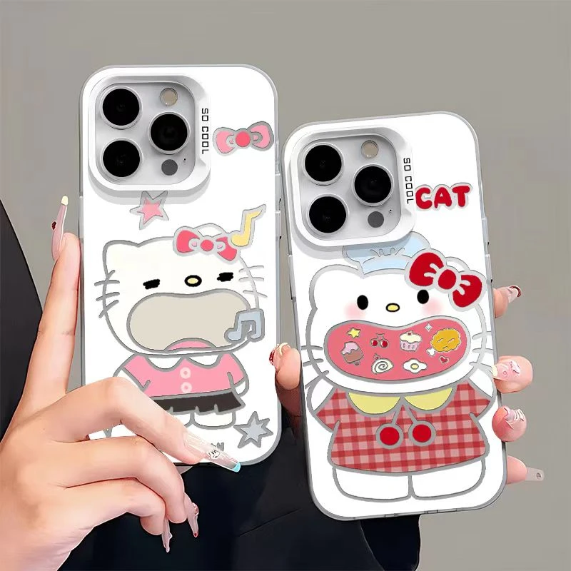趣味大嘴巴Kitty猫适用苹果16/15手机壳华为vivo小米15oppo荣耀