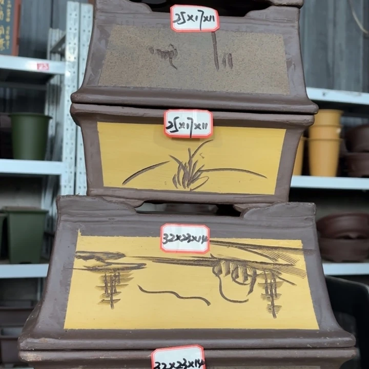 紫砂花盆100-5。