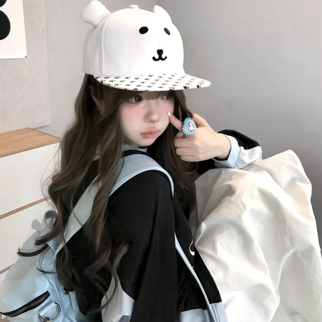 原创可爱小熊熊掌恶搞自嘲熊自制甜酷卡通动漫帽子平檐棒球帽男女