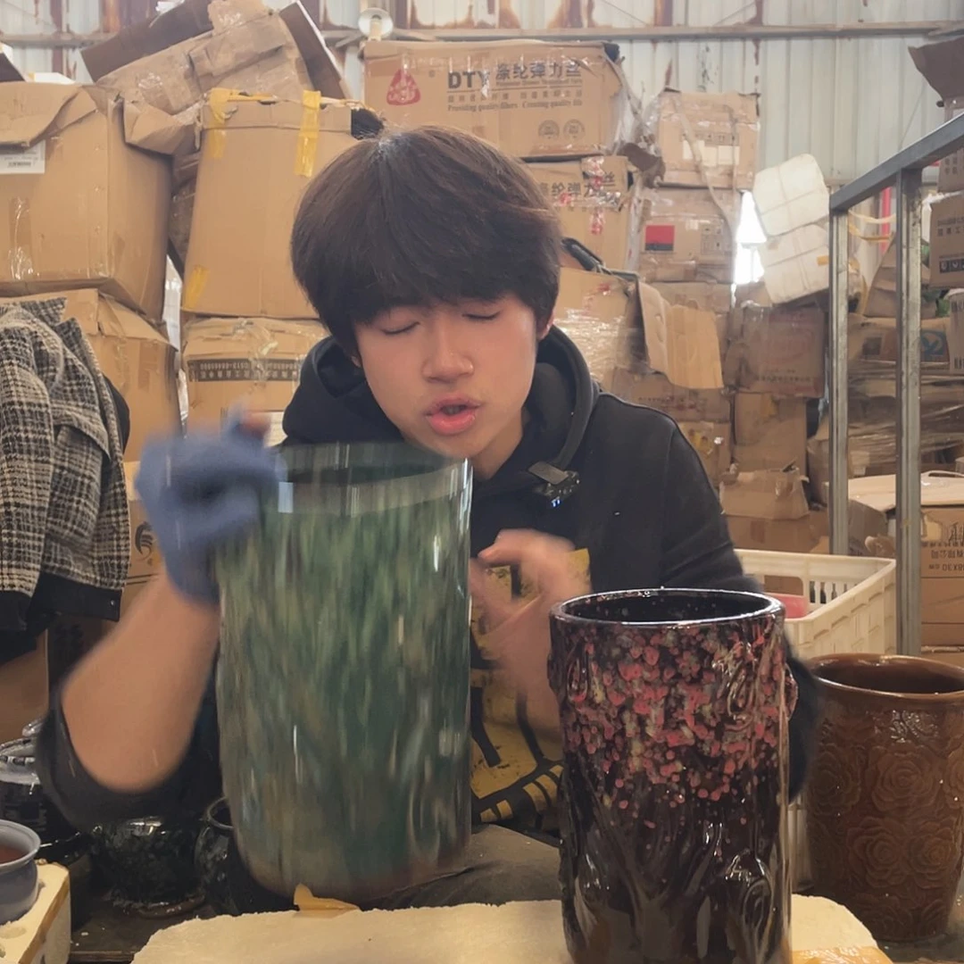 红陶宜兴紫砂粗陶花盆