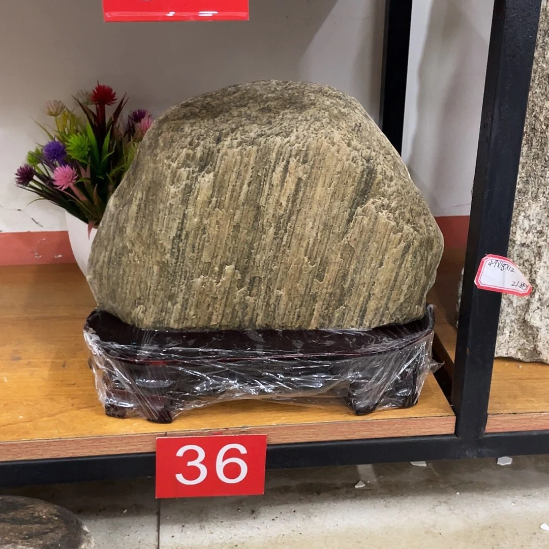 平***福石材靠山石平安石摆件