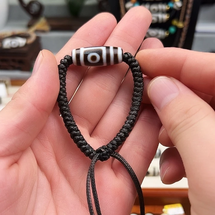 玛瑙/玉髓颈饰合金福利折线两眼手绳