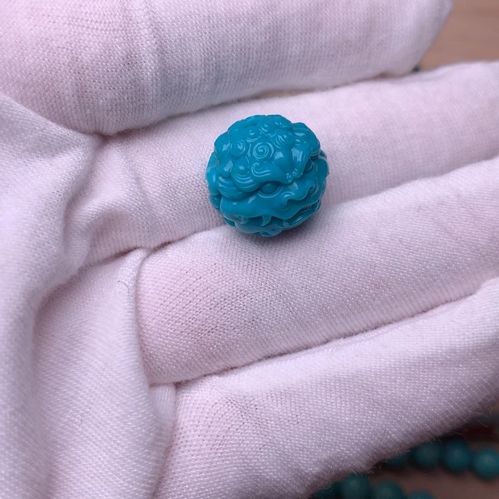 绿松石唐狮14.8未镶嵌