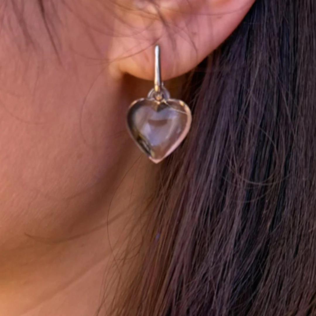 合金仿水晶项链 韩国轻奢高级爱心项链/耳环