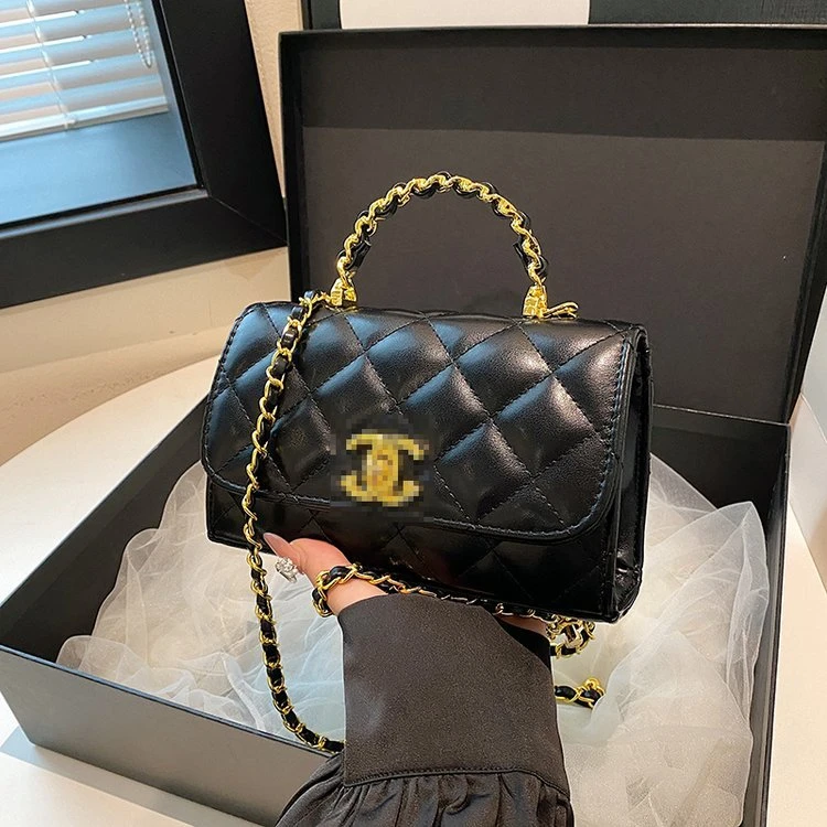 2025香风菱格新款洋气迷你女包时尚单肩百搭链条斜挎包高级