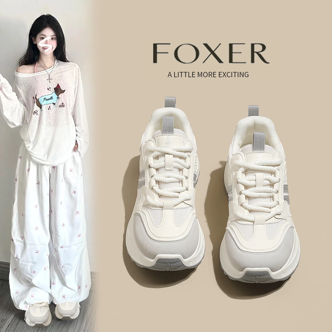 【FOXER】老爹鞋女新款百搭显脚小轻便休闲运动鞋通勤鞋女鞋厚底