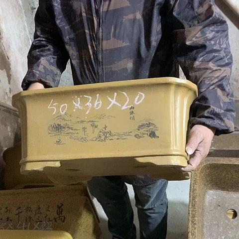 紫砂花盆手工制作