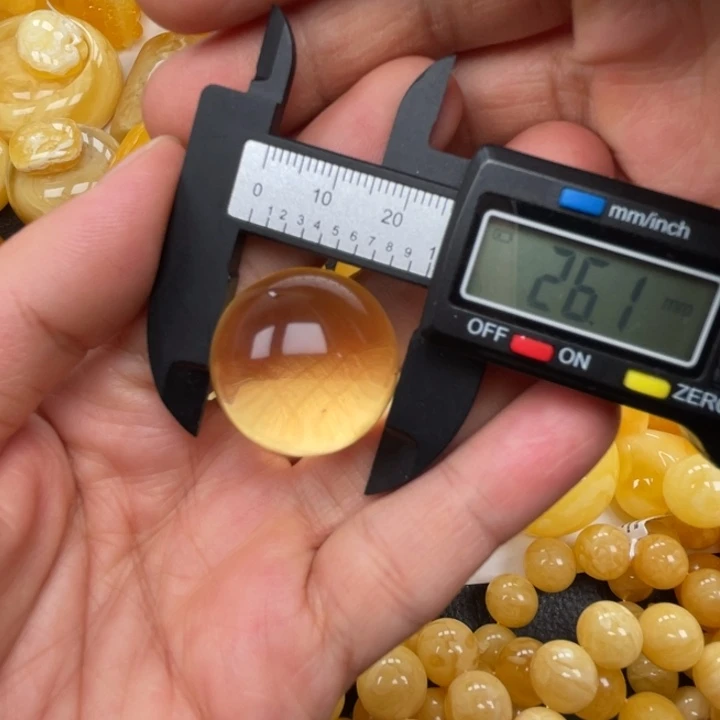 裸石蜜蜡未镶嵌琥珀圆珠