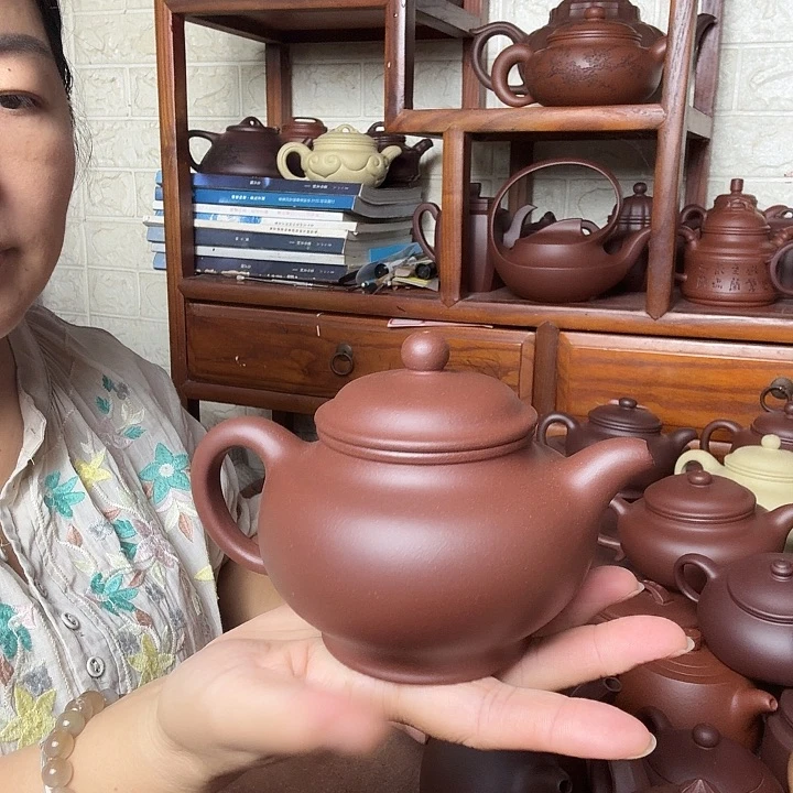 夏***阳茶壶紫砂掇只300cc精工半手