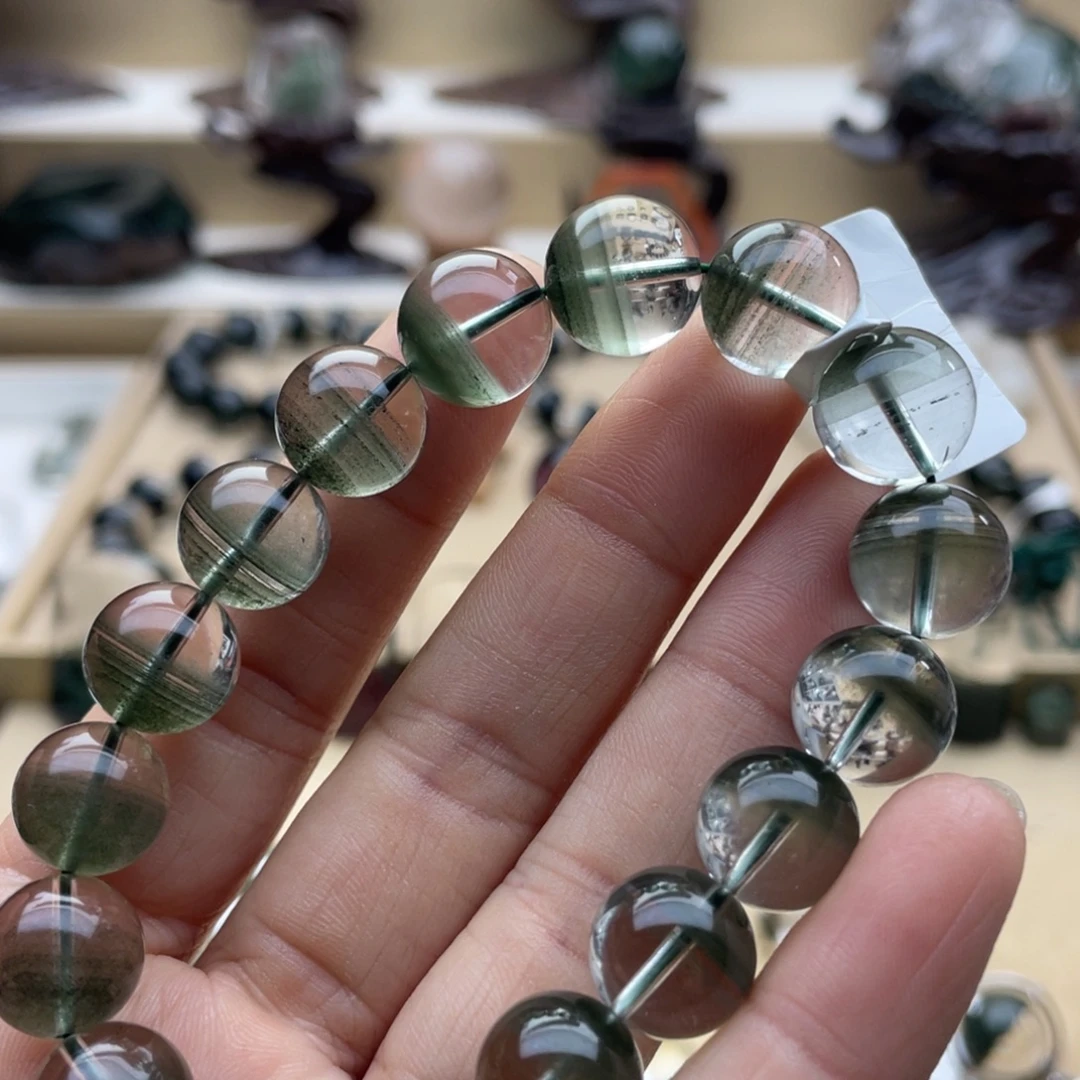 未镶嵌手链水晶绿幽灵千层手串