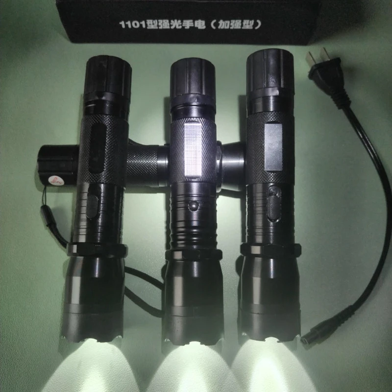 少羽款1101现货当天发强光手电筒1101带声音户外手电筒