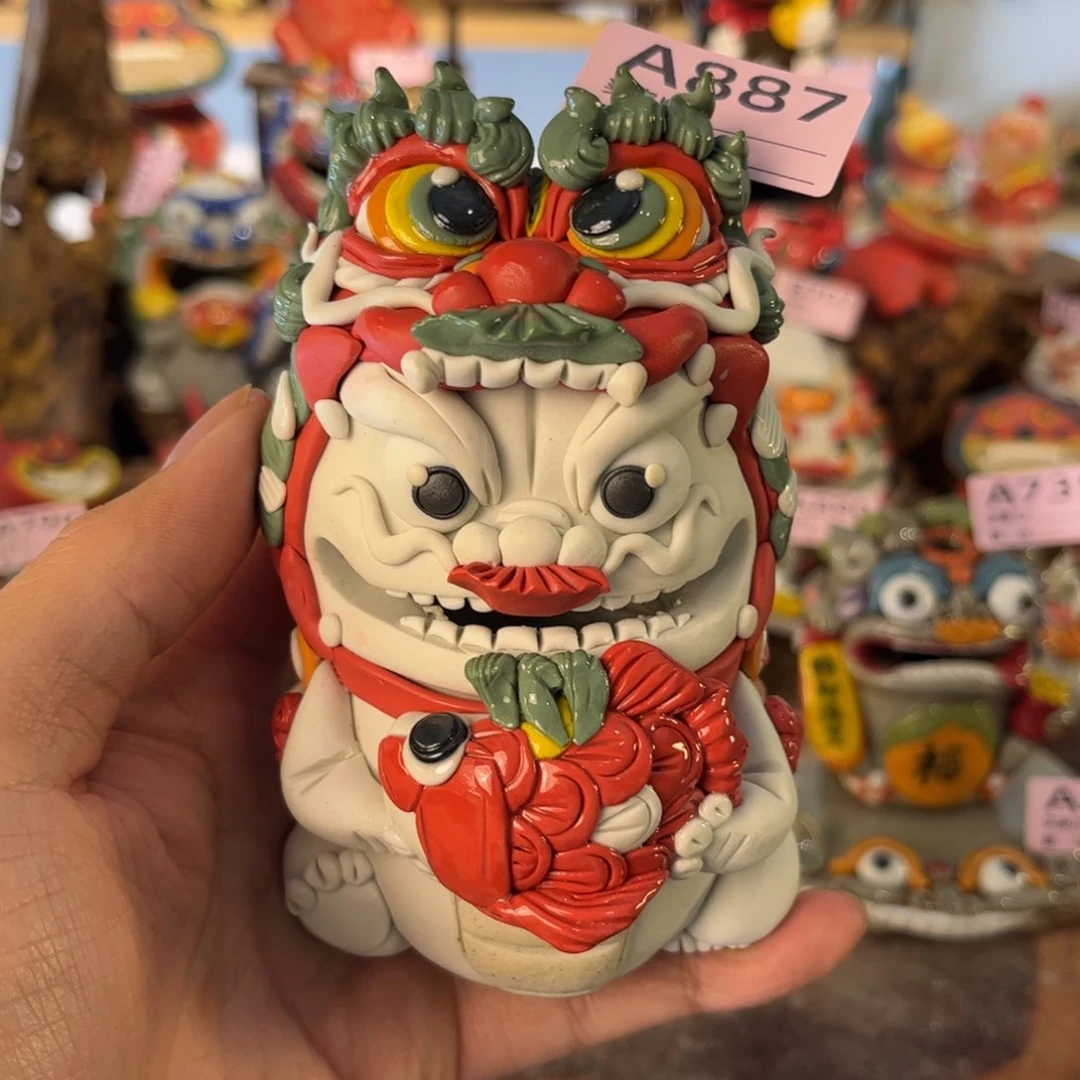 泥塑杨*美纯手工茶宠摆件