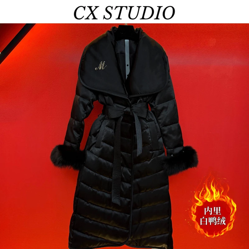 [黑色/白色]编码88 经典收腰轻奢时尚羽绒服（定制女装）MY9933