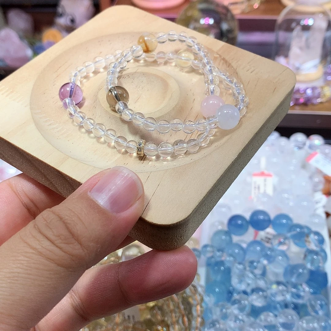 水晶手串未镶嵌多宝