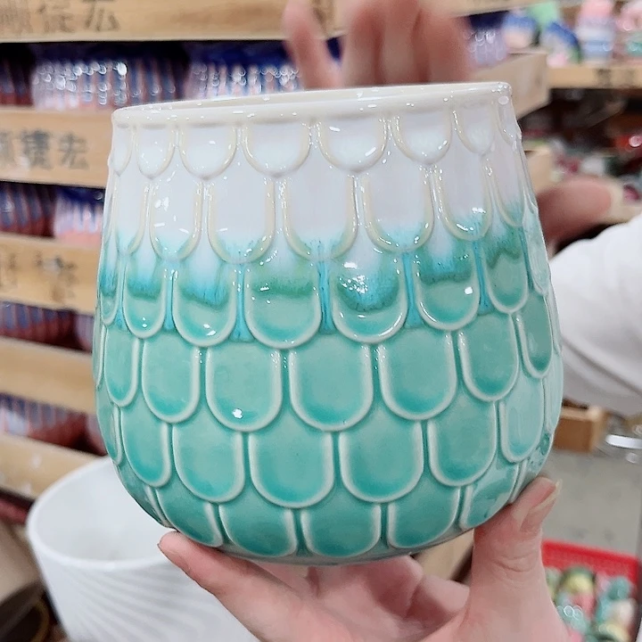 有孔.凑单10元陶瓷花盆发货！