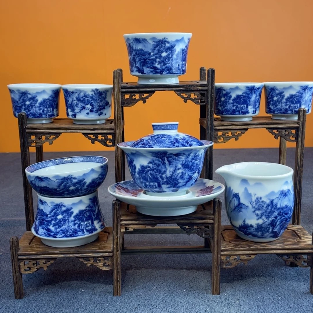 景德镇陶瓷青花八件套