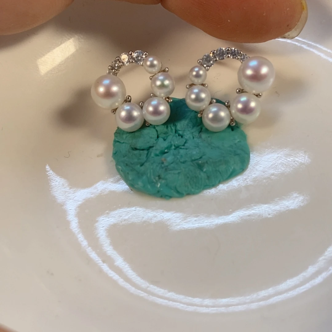 6***～耳钉淡水珍珠合金