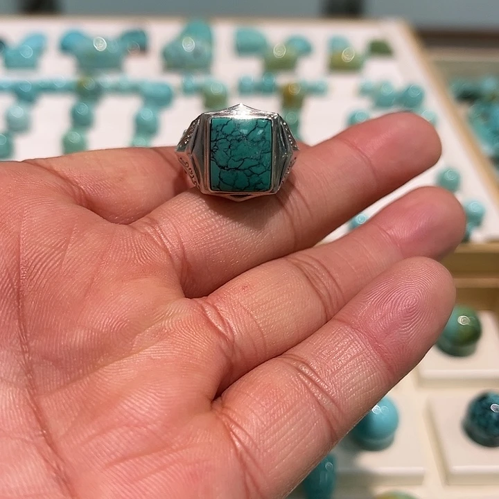 绿松石银S925镶嵌珠宝奇石