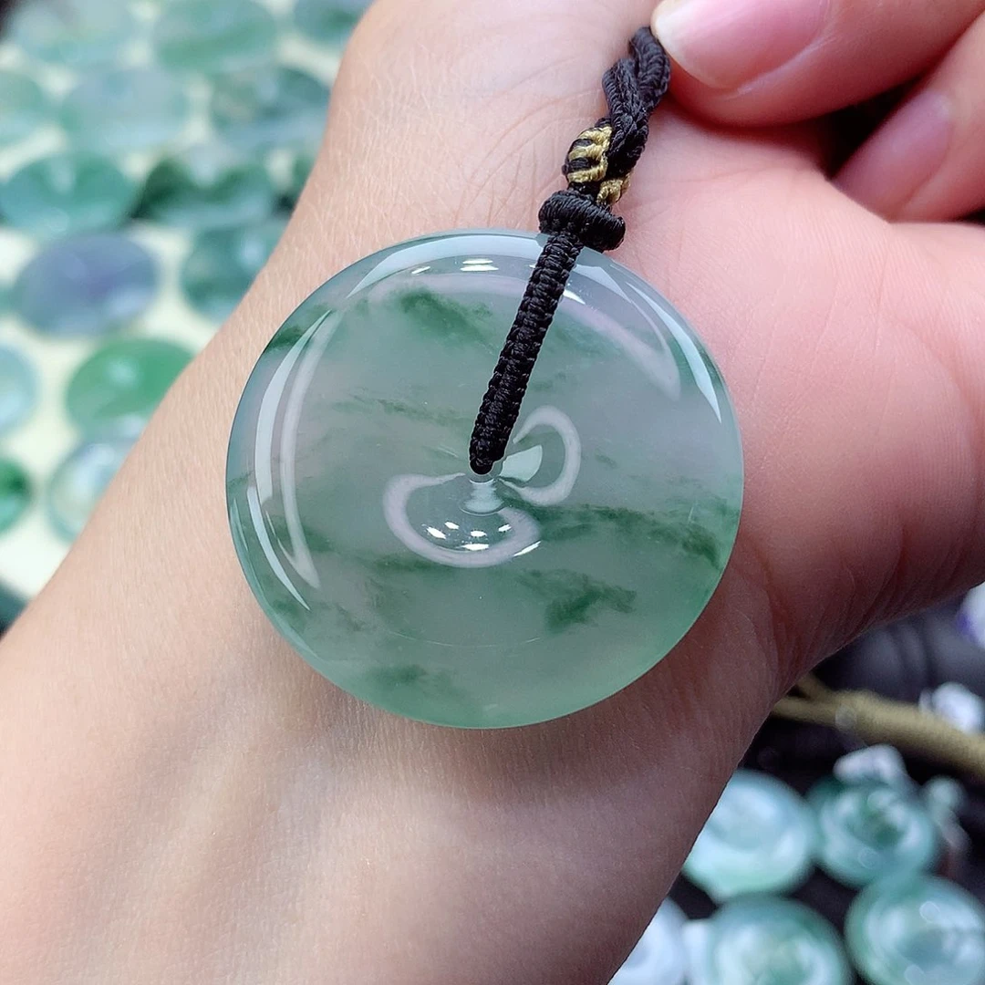 翡翠颈饰未镶嵌编号39尺寸35.4-6.8