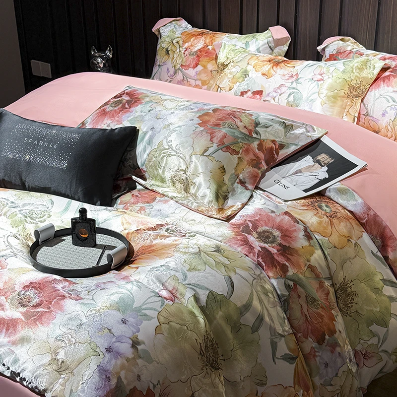 【赵总严选】（试睡30天）品质高定印染锻贡提花四件套 繁花梦