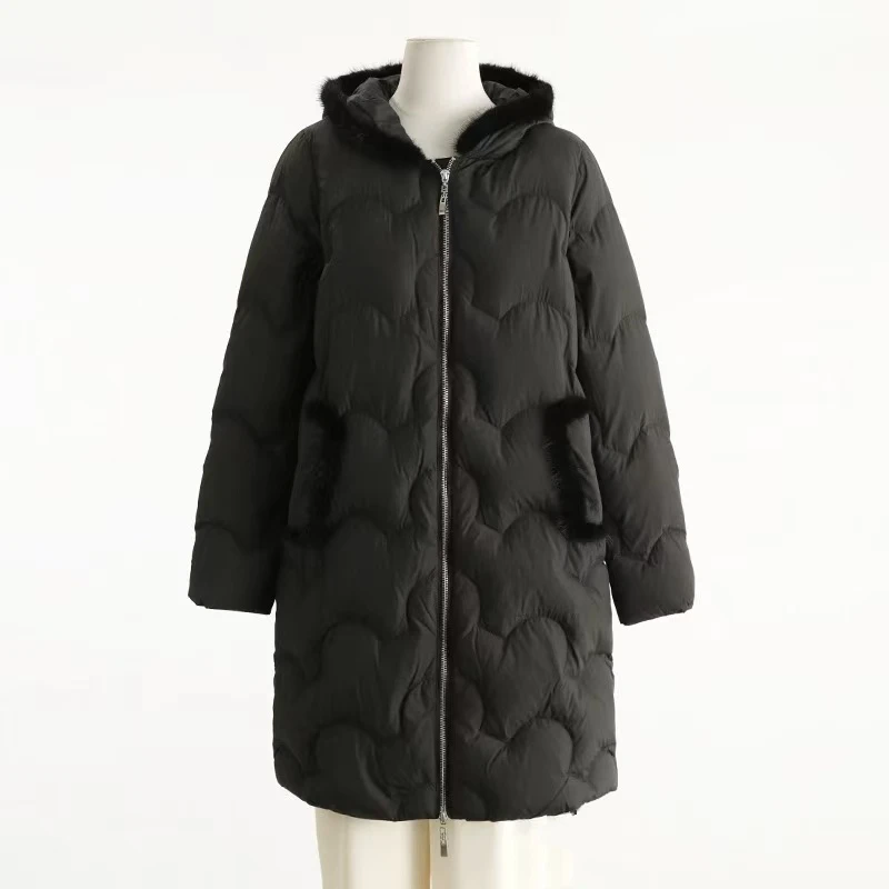 LK 8317冬季新款时尚宽松百搭连帽羽绒服