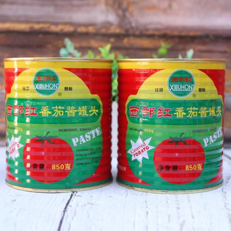 新款 西部红番茄酱850g 炒菜煮面 桶装餐饮商用新疆 调味酱西红柿