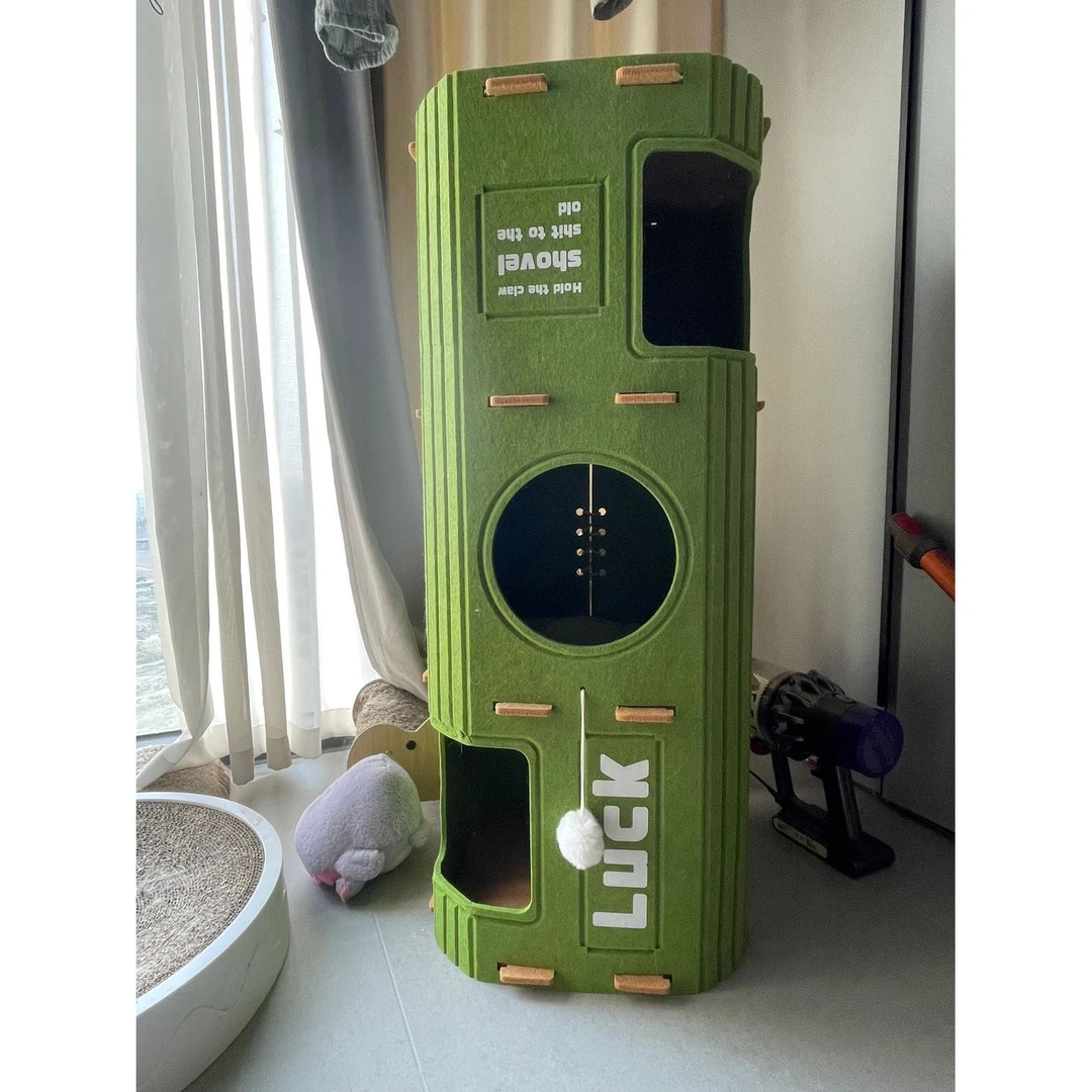 【万人收藏】多层树洞透气毛毡一体猫咪猫抓板通用猫屋多猫家庭必备