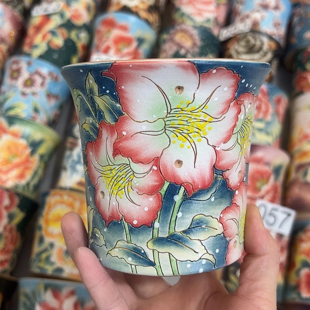 景德镇炫彩手绘口10.5高10