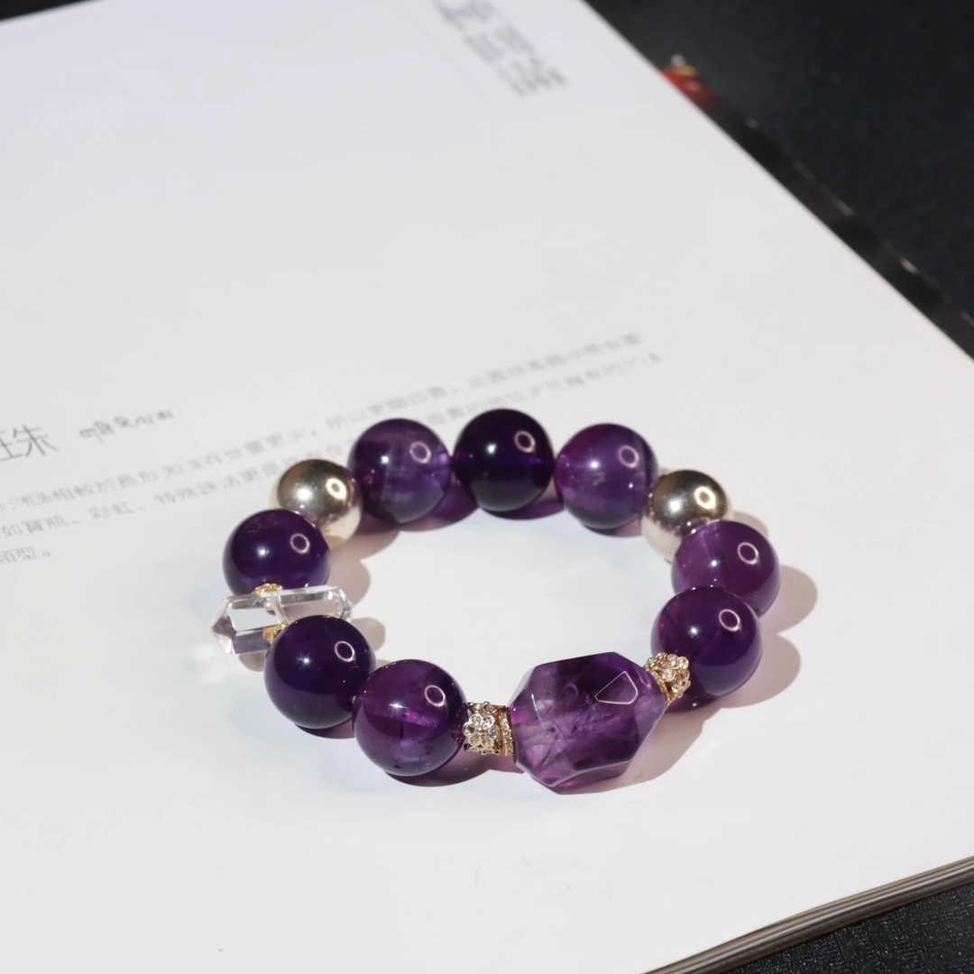 【巨峰葡萄】· 心喜 ·  紫水晶手串