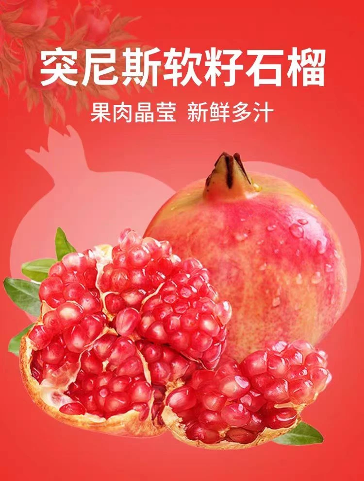 四川会理突尼斯软籽石榴籽软可食汁水丰富产地直发应季新鲜水果