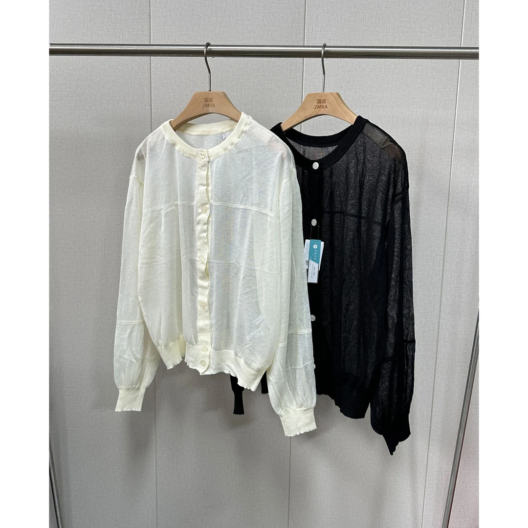 ZM2371 秋季新款轻薄简约百搭针织开衫