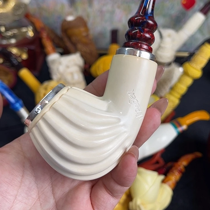 海泡石烟斗超大号空腔螺旋苹果204