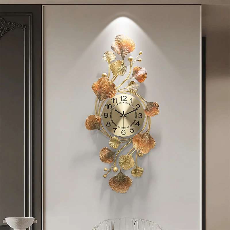 2025年新款钟表客厅挂墙高档大气艺术挂钟免打孔时钟网红轻奢挂表