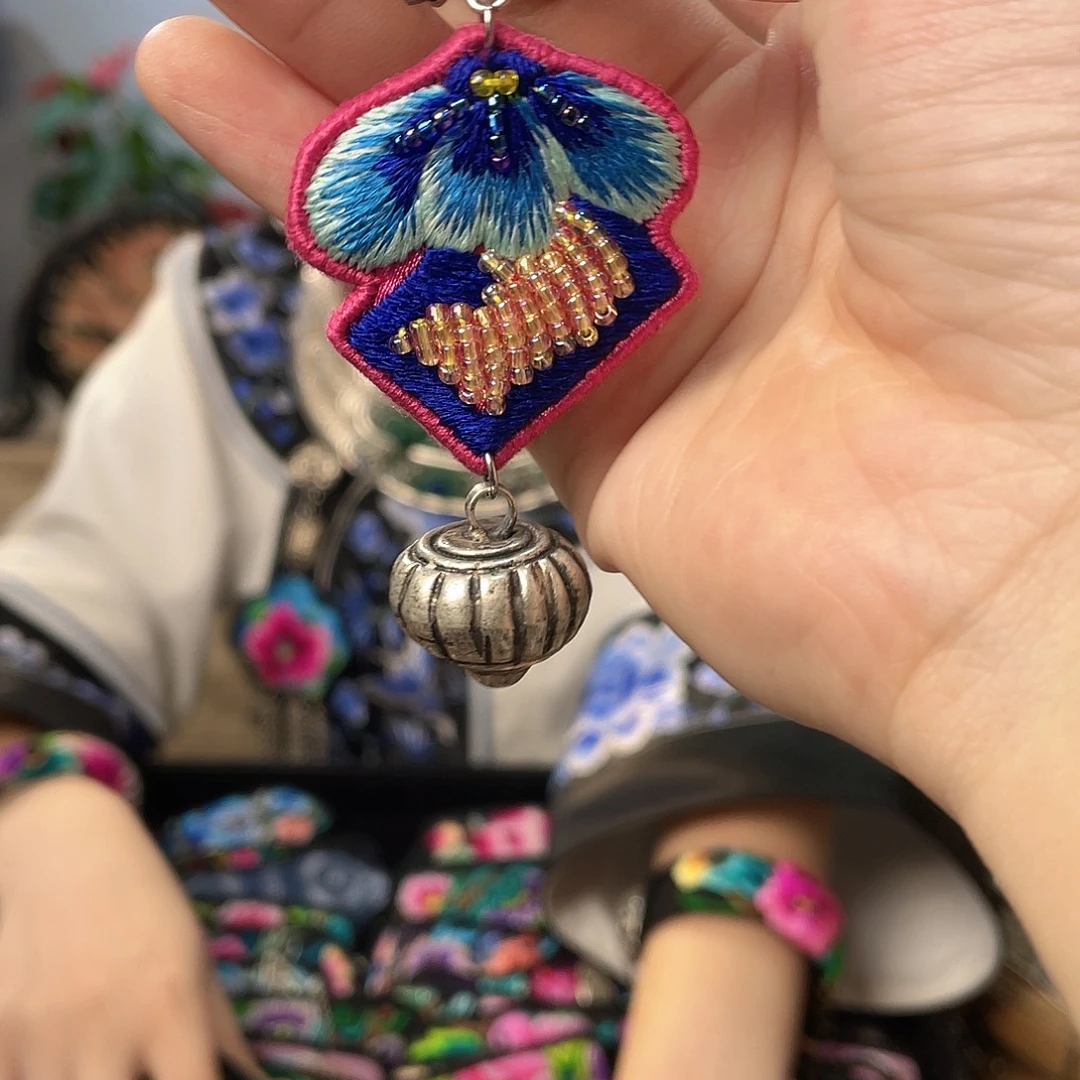 锆石纯铜合金耳环