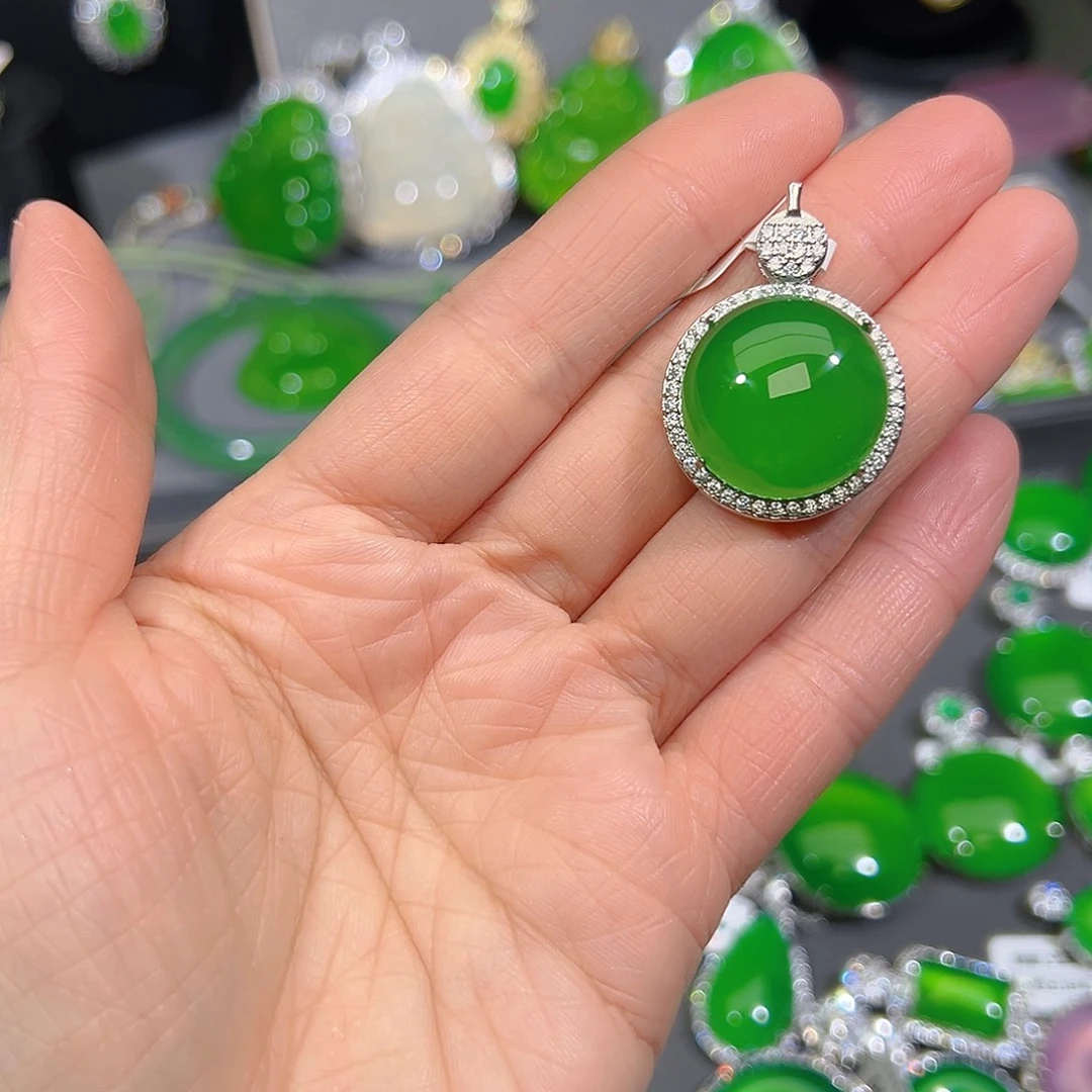 玛瑙/玉髓合金吊坠(赠链)