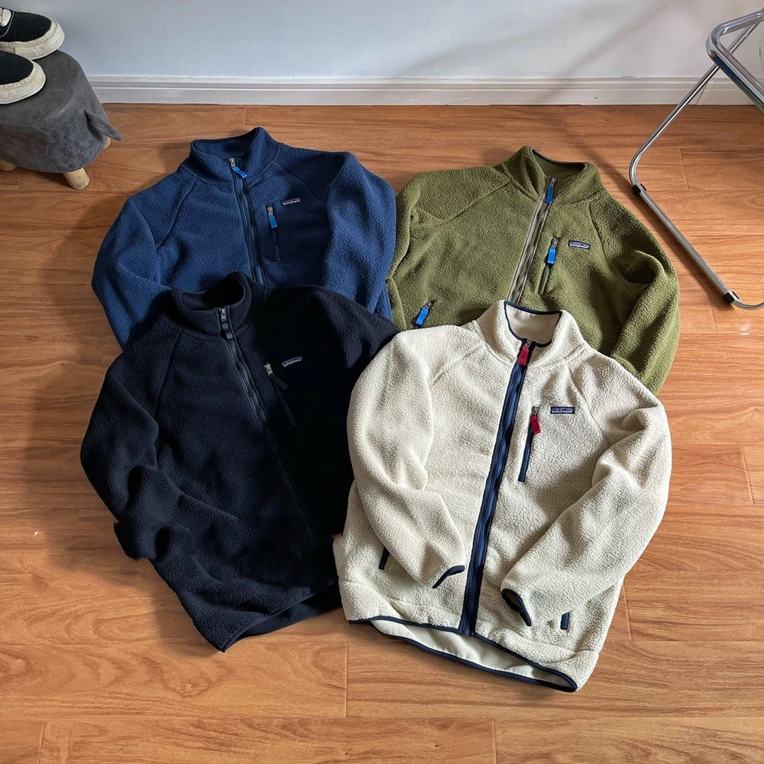 户外美式复古立领保暖抓绒衣外套