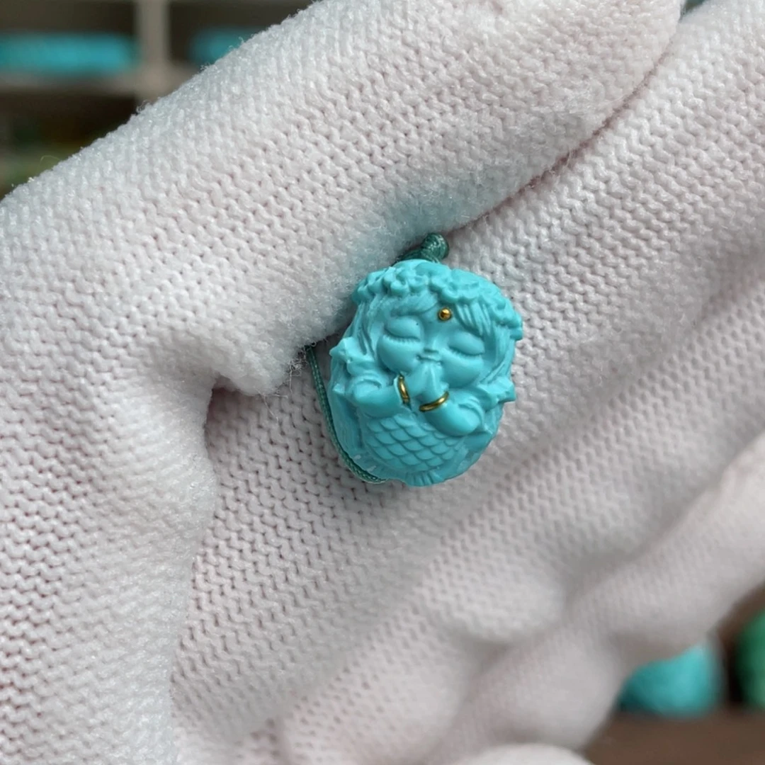 绿松石未镶嵌美人鱼23