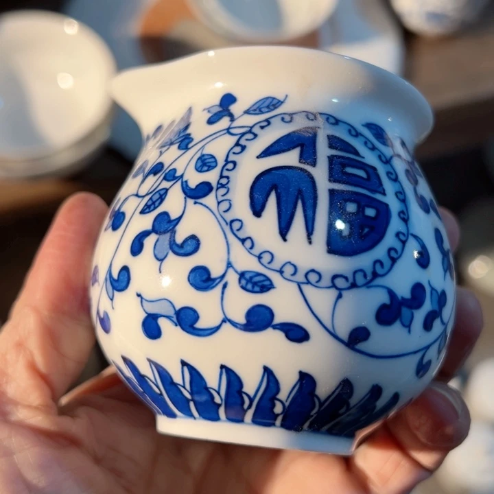 杯手绘微瑕公道一个