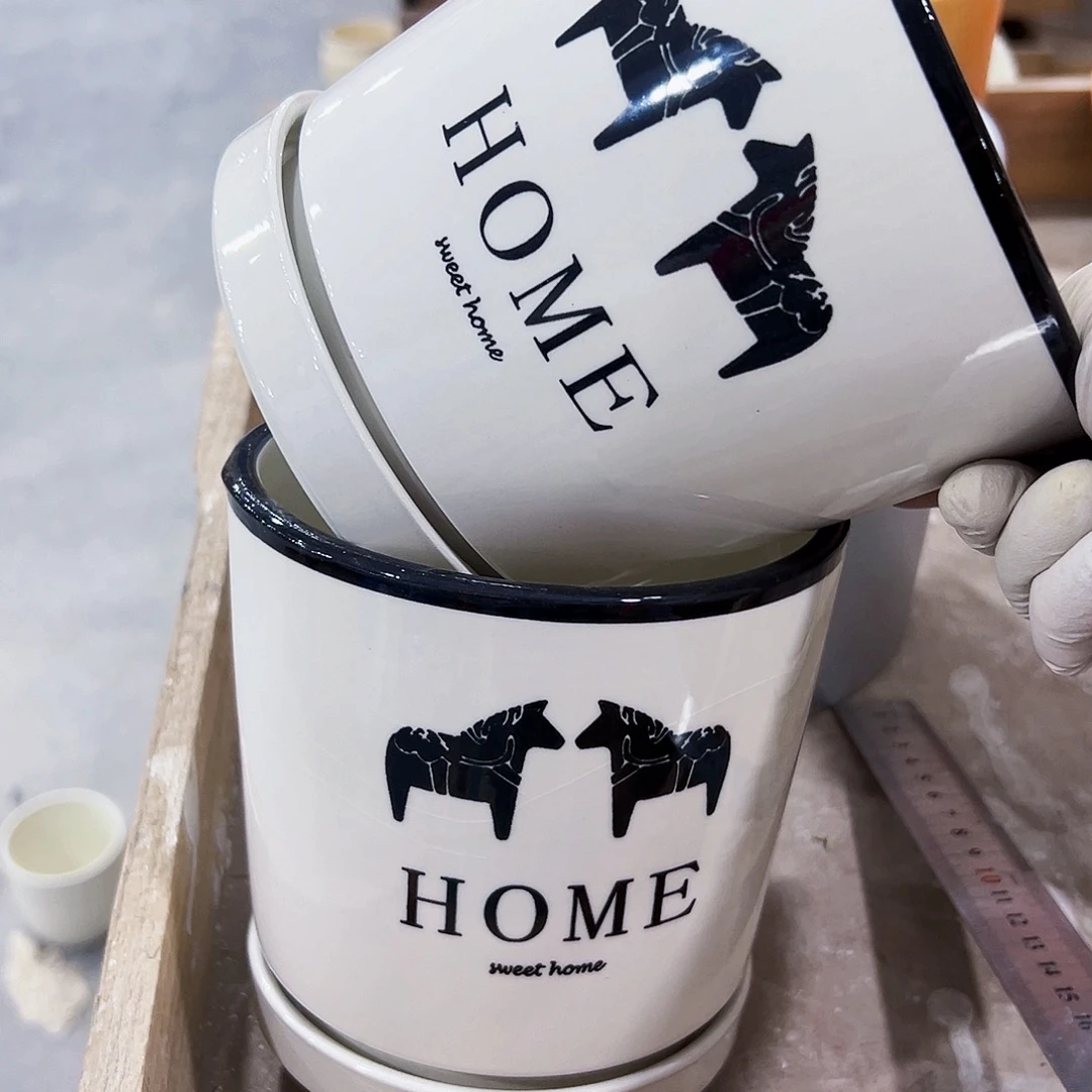 有孔，外贸尾单陶瓷花盆凑单10米包邮