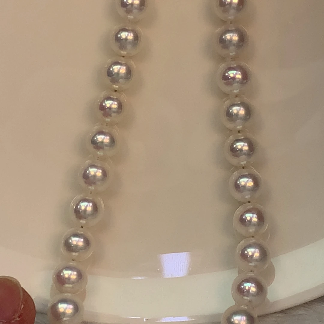 淡水珍珠项链18K金镶嵌