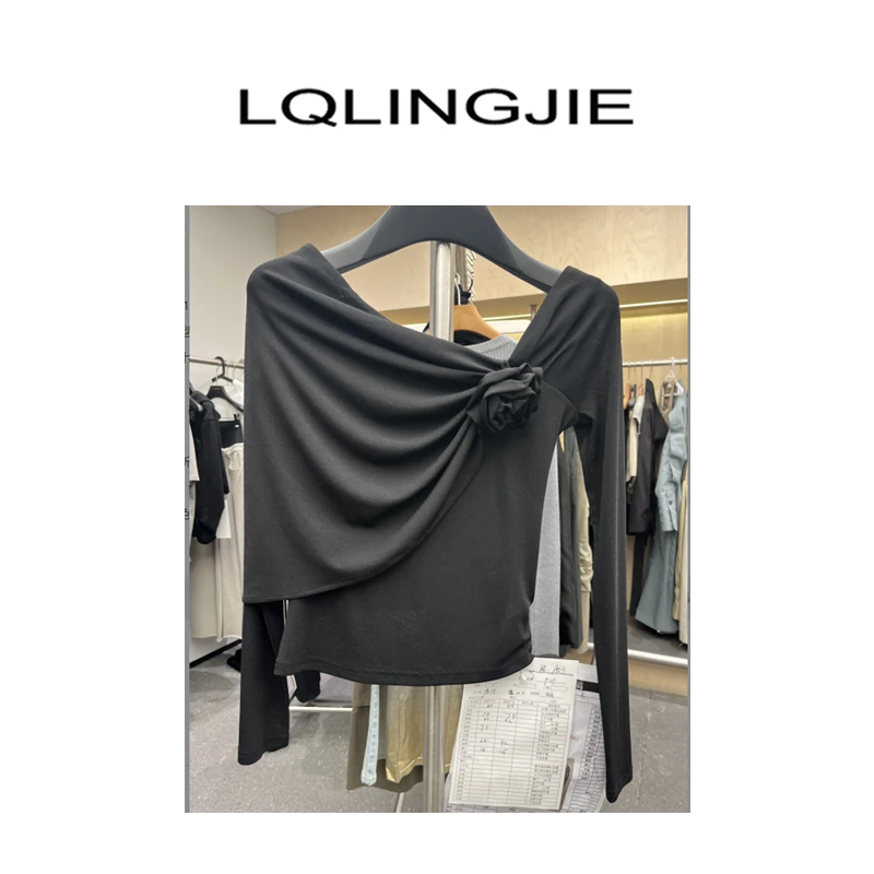 LQLINGJIE设计师款高定款胸花时尚小衫81159