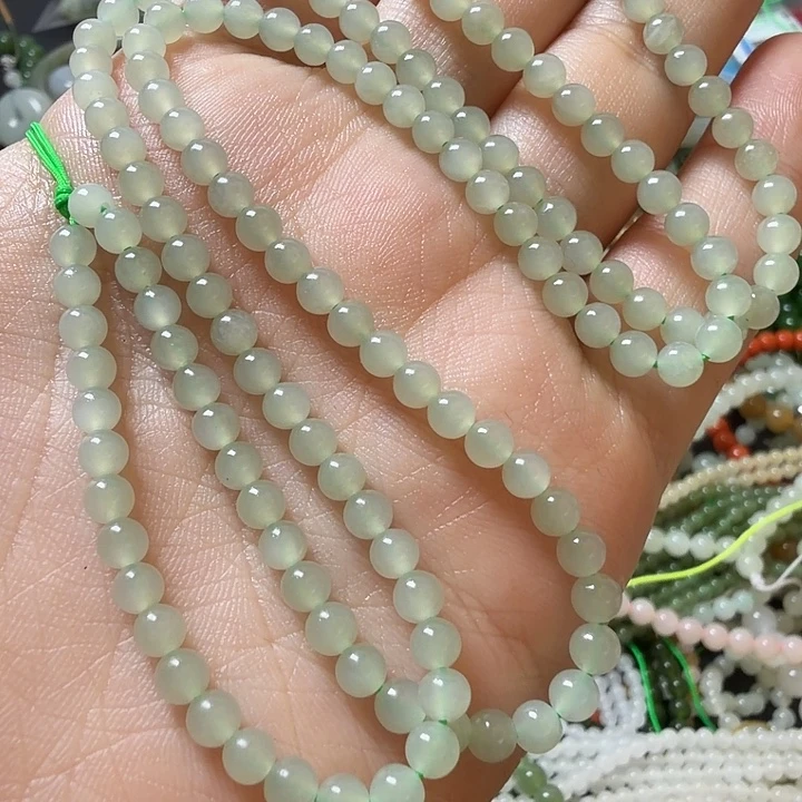 和田玉未镶嵌手链晴水多圈