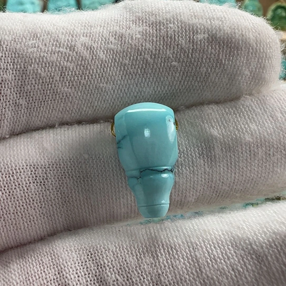 未镶嵌绿松石三通8.5mm